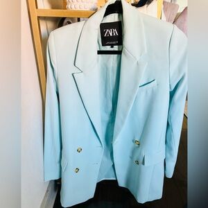 Zara light blue blazer